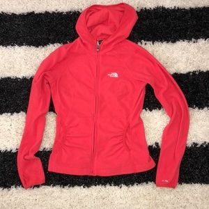 Pink fleece sweater. North face. Good condition
